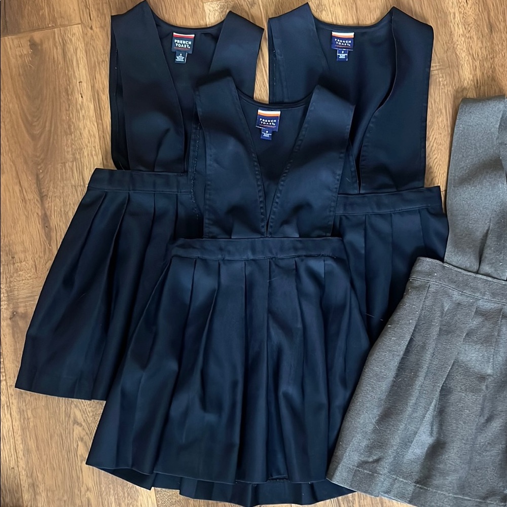 Navy Blue Pleated School Uniform Jumpers